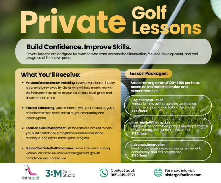 (4) SisterGolf Private Lesson Experience